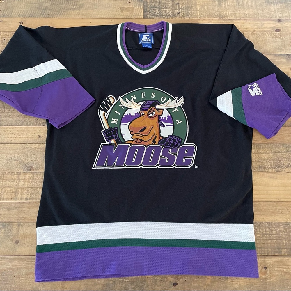 Vintage  Minnesota Moose Starter Hockey IHL Jersey Mens Large